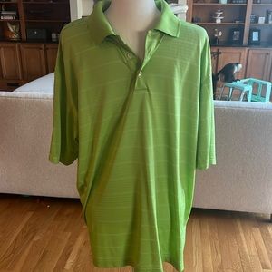 Champion men’s golf polo xl green and white striped
